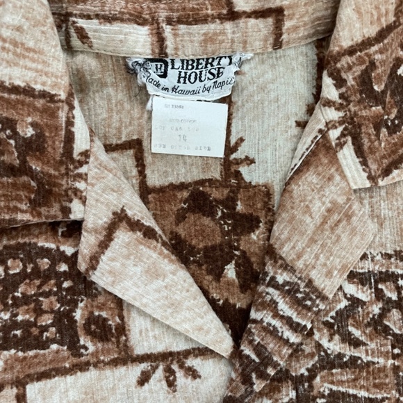 Liberty House Hawaii Vintage Tapa Print Shirt - Picture 2 of 2